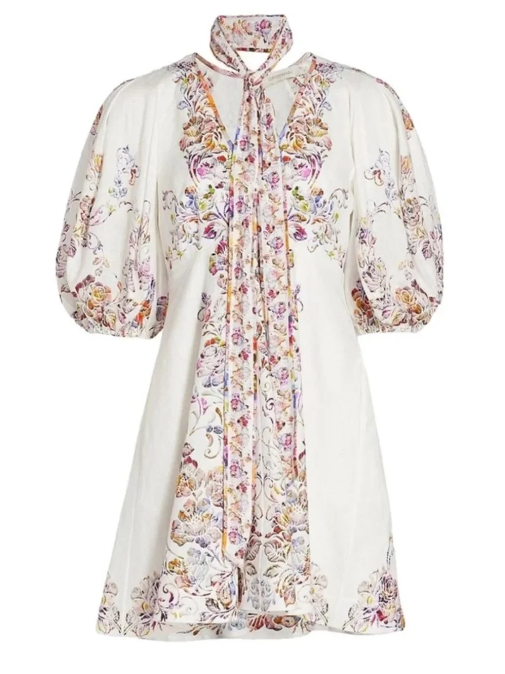 Zimmerman Prima Day Puff-Sleeve Mini Dress - Picture 2 of 7